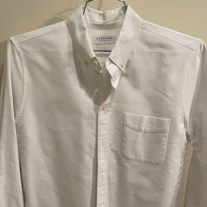 White everlane small long sleeve buttondown shirt